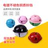 Campana de color navideño, pintura para mascotas, color caramelo, campana de joyería, llavero con campana grande de dos colores, accesorios colgantes