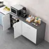 Armario de Té, Aparador, Armario de Almacenamiento, Armario de Té de Lujo Ligero, Estante de Almacenamiento, Pequeño Armario de Almacenamiento y Preparación de Comidas, Armario de Almacenamiento de Pared para Sala de Estar