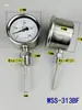 Termômetro bimetálico de aço inoxidável WSS-311/313BF, medidor de temperatura de água para tubulações de caldeira, tipo radial, Hangzhou Huatong