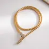 Collar Magnético Europeo y Americano Transfronterizo con Forma de Serpiente Incrustado de Diamantes, Cadena para Clavícula Exquisita y Única con un Toque de Gama Alta de Nicho