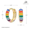 Pendientes Transfronterizos Nuevos de Plata de Ley S925, Clip para Oreja de Lujo Ligero de Moda Nicho, Accesorios Coloridos de Celebridad de Internet Dopamina, Lazos