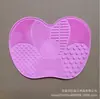 Almohadilla de Silicona para Limpiar Manzanas Cepillo Limpiador de Brochas de Maquillaje Almohadilla Especial con Ventosa Almohadilla Pequeña de Manzana Fábrica Punto de Venta Al por Mayor