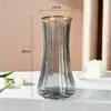 Vaso de Vidro Criativo Nórdico Luxo Leve Celebridade da Internet Transparente Sala de Estar Flores Cultivadas em Água Arranjo de Flores Vaso para Flores Secas Enfeites Decorativos