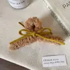 Grampo de Cabelo Grande Garra de Lã de Cordeiro de Alta Qualidade para Outono e Inverno Feminino, Presilha de Cabelo Laço de Couro Doce e Cool, Acessório de Cabelo Presilha Tubarão
