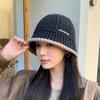8292 novo estilo chapéu feminino outono e inverno quente balde chapéu pescador estilo coreano estilo coreano rosto olhando pequeno rosto cobrindo retro all-match bacia chapéu