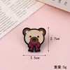 Broche Metálico de Animalitos Lindos Japoneses Gato Perro Oso Pajarita Accesorios de Aceite de Goteo Mochila Decoración Versátil