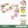 Decoração de Parede Vinha de Limão Plantas Verdes Densas Trepadeiras de Parede Arranjo de Atmosfera Flores Artificiais Loja de Frutas Enfeites Pendurados