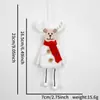 Rena de Pelúcia de Natal Pingente de Madeira Festa de Natal Decoração de Casa Ornamento Pendurado Árvore de Natal Arranjo DIY Pingente