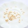 Contas Quadradas de Quatro Cantos Brilhantes com Preservação de Cor Banhadas a Ouro 14K Podem Ser Perfuradas Acessórios de Joalheria DIY Caseiros Pulseira Espaçador Contas Soltas Contas Espaçadoras