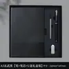 Conjunto de caixa de presente de notebook transfronteiriço com logotipo personalizado, caderno de sarja em couro macio para escritório, caderno de presente