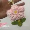 Chaveiro de Pelúcia Vermelho Grande Flor Fofa Tendência Boneca Barulhenta Acessório de Bolsa Brinquedo Boneca