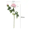Flores Peônia Artificiais de Alta Qualidade, Hidratantes, com 2 Cabeças, para Casamento, Decoração de Cena Doméstica, Enfeites de Flores Falsas