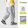 Dududu Home Calças Infantis Outono Novo Estilo Calças Esportivas para Meninos Calças Longas Bonitas para Meninas Roupa de Outono Calças Casuais para Bebê Tendência