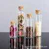 Garrafa de vidro de cortiça de 22 mm de diâmetro, tubo transparente, garrafa de chá de ervas com alto teor de borosilicato, presente, garrafa de desejos, garrafa de lanugo