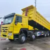 Fornecimento Transfronteiriço de Caminhões Basculantes Usados Howo 6*4, Caminhões Basculantes de 10 Rodas para Transporte de Carga