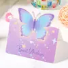 Tarjeta de Felicitación Estilo Ins Transfronterizo Color Morandi Mariposa Estéreo Floristería Navidad Bendición Creativa Tarjeta para Empaque de Regalo