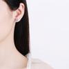 Pendientes de Plata de Ley S925 para Mujer Incrustados con Esmeralda de Corte Radiante Moissanita Pendientes de Diamante Rectangular Venta al por Mayor desde Fabricante