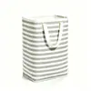 Bolsa de Almacenamiento de Tela para Amazon Transfronteriza Cesta de Almacenamiento de Tela Cesto Plegable para Ropa Sucia Rayado Ropa Sucia Colcha de Algodón Mudanza