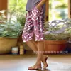 Pantalas Casuais de Rua da Moda Personalizadas com Impressão Digital 3D de Novo Estilo Europeu e Americano Transfronteiriço para Mulheres, Comprimento Médio, para Ir ao Trabalho, Verão