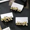 Brincos de Franja Simples Criativos Personalidade Forma de C Gota d'Água Grão Conjunto de 9 Peças Atacado Luxo Leve Toque de Alta Qualidade Estilo Férias
