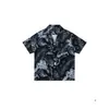 Suministro Exclusivo Transfronterizo de Camisas Cubanas de Manga Corta con Estampado Total Estilo Hawaiano para Hombre, Marca de Tendencia de Verano, Camisas Sueltas y Versátiles para Parejas