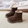 Botines Cortos para Niñas 2026 Otoño/Invierno Nuevos Botines Retro Versátiles con Estampado de Leopardo Estilosos y Cálidos Botas Martin para Niñas Pequeñas