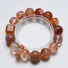 [Cristal Cálido Cristal] Pulsera de Flor de Pegamento de Cristal Natural para Mujer La Más Fácil de Combinar Regalo Pulsera de Cristal Blanco Venta al por Mayor