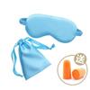 Set de dos piezas de bolsa de almacenamiento para antifaz de seda transfronterizo, para dormir, portátil, para sombrear los ojos, se puede añadir logotipo
