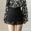 Falda elegante de color liso de cintura alta para mujer, nuevo estilo verano 2026, minifalda bodycon de línea A adelgazante de nicho
