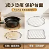 Posavasos de acero inoxidable engrosados, de alta resistencia y resistentes al calor para uso doméstico, disponibles en múltiples tamaños, para tazones, platos y utensilios de cocina, proporcionando disipación de calor y aislamiento