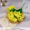 Flor de la Mañana Simulada de 7 Picos y 14 Cabezas Flor Falsa Flor Artificial Flor de Boda Fila de Suelo Flor de Paisajismo Flor de Sala de Estar Arreglo Floral Adornos de Ramo