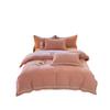 Juego de Cuatro Piezas de Cama de Terciopelo de Leche Tallado de Alto Peso Otoño e Invierno Antiestático Funda de Edredón con Doble Cara de Felpa Ropa de Cama