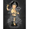 Pintura Colgante Dorada Thangka Hombre Sabio Bodhisattva Manjushri Dibujo Lineal Pintura al Óleo Digital Colorear DIY Regalo Pintado a Mano Pintura al Óleo De Zhu