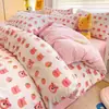 Funda de edredón de una sola pieza 150x200x230 cm, algodón lavado, para dormitorio estudiantil individual, funda de edredón gruesa cepillada para niños 1.5