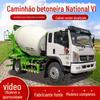 7 Quadrado comercial misto transporte petroleiro pode ser licenciado pode ser encenado misturador de cimento totalmente automático Misturador de concreto nacional seis