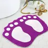 Alfombra de Piso de Imitación Cachemir con Pies Pequeños de Dibujos Animados Baño Baño Absorbente Hogar Felpudo de Entrada Habitación Alfombra