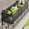 Suporte de Flores para Varanda Prateleira de Armazenamento Peitoril da Janela Suporte de Vaso de Flores de Ferro Forjado Grade de Proteção Borda da Janela Suporte de Armazenamento de Flores Suculentas Pendurado Varal