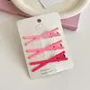 Presilha Bico de Pato Rosa Pequena Grampo de Cabelo Feminino Presilha para Franja Frontal Presilha Lateral Adorno de Cabeça Cabelo Quebrado Infantil Presilha Bb