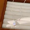 Nuevo collar colgante redondo de circonita cúbica ultrabrillante, una delicada y lujosa cadena para la clavícula con un diseño minimalista y moderno, perfecto para un estilo versátil