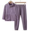 Conjunto Pai e Filho Aoxushi Outono e Inverno com Forro de Lã Jaqueta Acolchoada Calça Conjunto de Duas Peças Quente à Prova de Vento Artefato de Uniforme Escolar para o Inverno