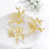 DIY acessórios de joalheria semi-acabados fabricantes de material atacado Broche de flor de galho de metal suporte vazio corsage outono e inverno