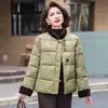 Estilo Nacional Chaqueta de Algodón con Plumas Ropa de Abrigo de Terciopelo Chaqueta de Algodón Ropa Cálida de Invierno Nuevo Estilo Chino Temperamento Madre Estilo Corto Ropa para Mujeres de Mediana Edad y Mayores