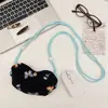 5842 Bolsa Portátil para Gafas con Bolsillo de Almacenamiento con Mariposa Bordada y Correa para el Cuello para Viaje Funda Protectora para Gafas de Sol