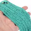 Cuentas redondas pequeñas de 2/3 mm, cristal natural, ágata, turquesa, para pulsera, collar DIY, venta al por mayor, cuentas sueltas, accesorios de joyería