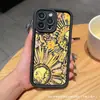 Funda Protectora Dorada con Patrón de Sol para iPhone 11, Funda para Teléfono Móvil Apple 12/13/14/15/16 Promax