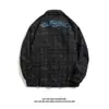 Chaqueta de Herramientas Tejida Bordada Estilo Europeo y Americano para Hombres y Mujeres Estilo ins Sentido del Diseño Nicho Nacional de Moda Chaqueta a Cuadros