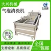 Máquina de lavar frutas e vegetais com bolhas automática para feijão azuki, tomate pequeno, máquina de lavar vegetais, linha de montagem de limpeza de pepino do mar, camarão