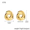 Brincos Assimétricos de Aço Titânio Moda Europeia e Americana da Amazon para Mulheres, Luxo Acessível e Brincos de Aço Inoxidável 18K de Alta Qualidade Atacado