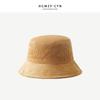 Sombrero de pescador de pana de color sólido básico de estilo japonés que combina con todo, para mujer, invierno, estilo coreano, casual, retro, sombrero de cubo, sombrero para el sol
