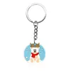 Lindo Oso Polar de Dibujos Animados Llavero de Plástico Suave de PVC Colgante para Bolsa DIY Colgante de Joyería Llavero al por Mayor en Stock